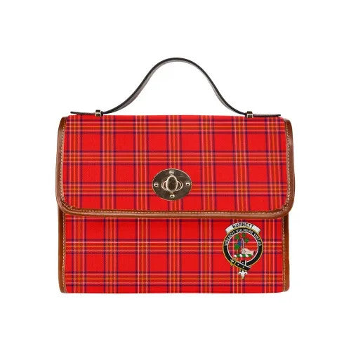 Scottish Burnett Clan Crest Tartan Waterproof Canvas Bag Tartan Plaid 1