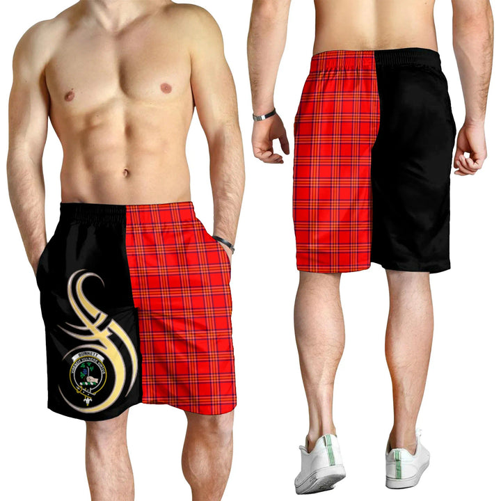 Scottish Burnett Modern Clan Crest Tartan Believe in Me Men's Shorts