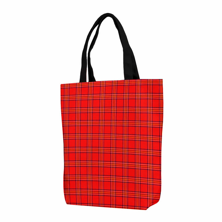 Scottish Burnett Modern Clan Tartan Canvas Bag With Shoulder Strap Tartan Plaid 1