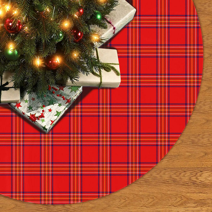 Scottish Burnett Modern Clan Tartan Christmas Tree Skirt No Tassels 2 Tartan Plaid