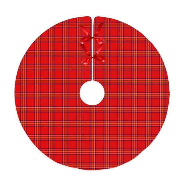 Scottish Burnett Modern Clan Tartan Christmas Tree Skirt No Tassels 1 Tartan Plaid
