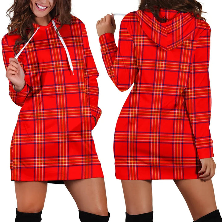 Scottish Burnett Modern Clan Tartan Hoodie Dress