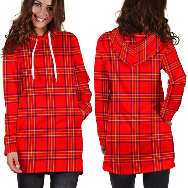 Scottish Burnett Modern Clan Tartan Hoodie Dress