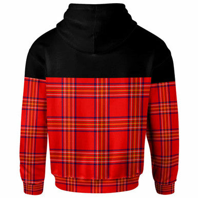 Scottish Burnett Modern Clan Tartan Hoodie - Horizontal Style Back Side Tartan Plaid