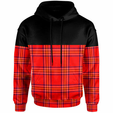 Scottish Burnett Modern Clan Tartan Hoodie - Horizontal Style Front Side Tartan Plaid