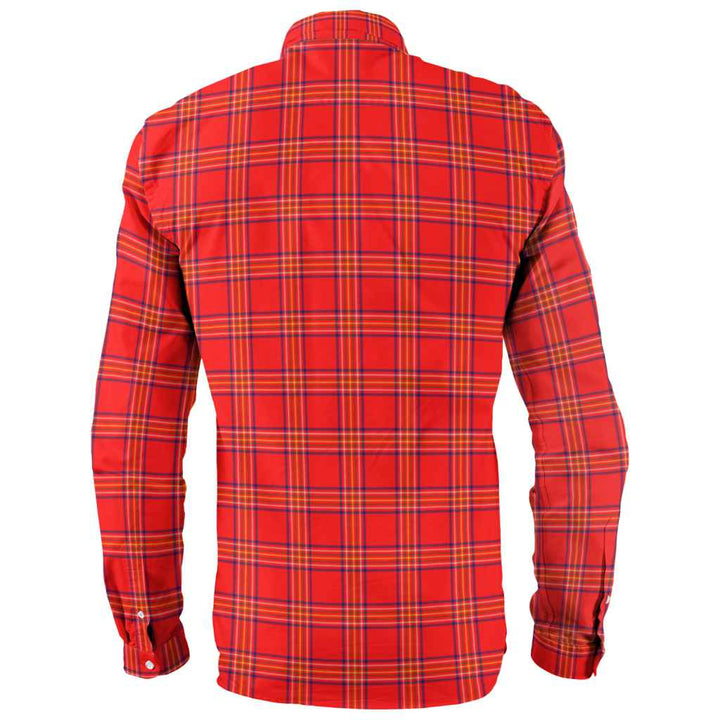 Scottish Burnett Modern Clan Tartan Long Sleeve Shirt Back Side Tartan Plaid