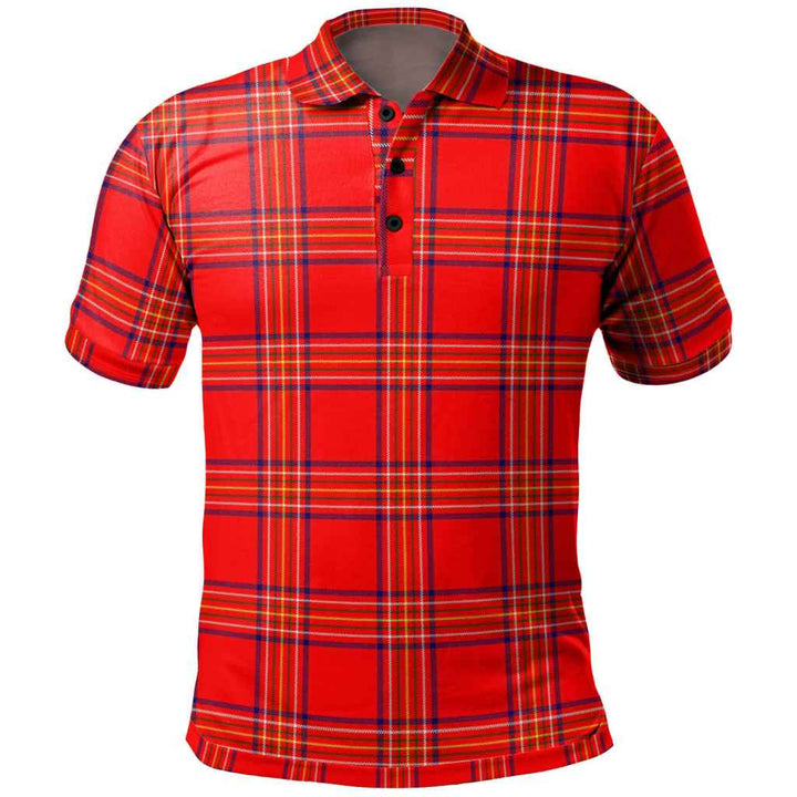 Scottish Burnett Modern Clan Tartan Polo Shirt Front Side Tartan Plaid