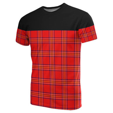 Scottish Burnett Modern Clan Tartan T-Shirt Horizontal Style Front Side Tartan Plaid