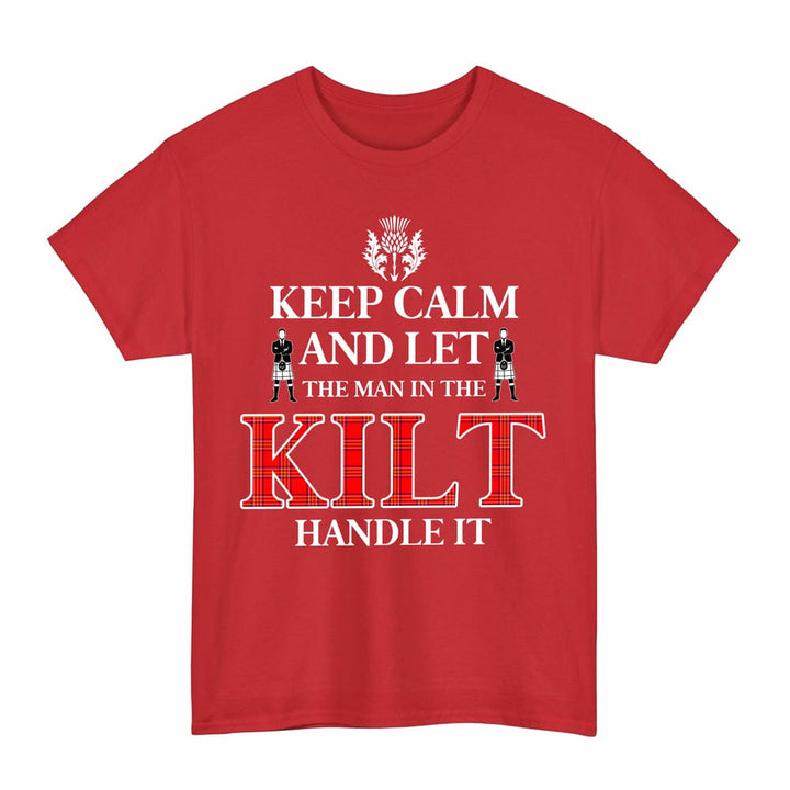 Scottish Burnett Modern Clan Tartan T-Shirt - Keep Calm Tartan Plaid Red Color