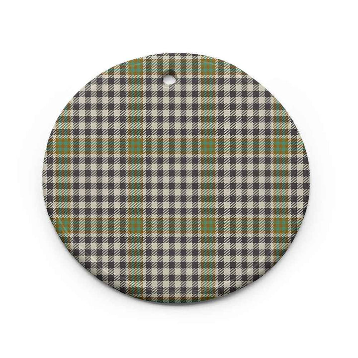 Scottish Burns Check Clan Tartan Ceramic Ornament Circle Shape Tartan Plaid