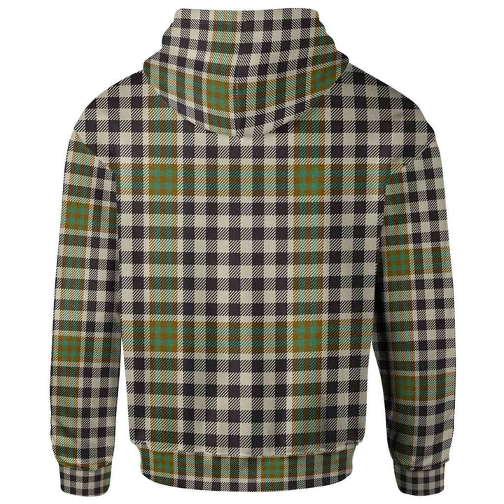 Scottish Burns Check Clan Tartan Hoodie Back Side Tartan Plaid