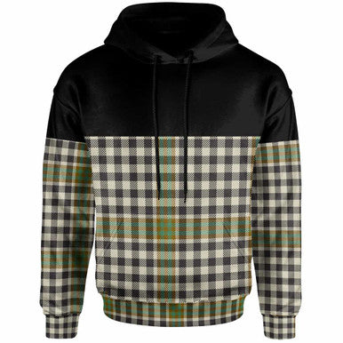Scottish Burns Check Clan Tartan Hoodie - Horizontal Style Front Side Tartan Plaid
