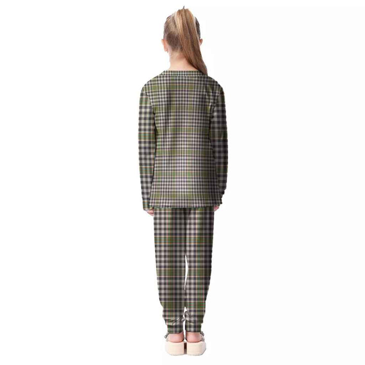 Scottish Burns Check Clan Tartan Pajama Set Kid Back Side Tartan Plaid
