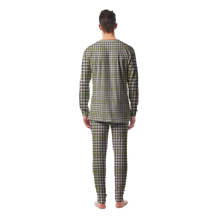 Scottish Burns Check Clan Tartan Pajama Set Men Back Side Tartan Plaid