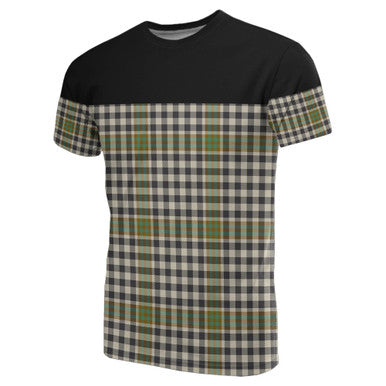 Scottish Burns Check Clan Tartan T-Shirt Horizontal Style Front Side Tartan Plaid