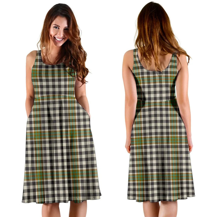 Scottish Burns Check Clan Tartan Women Midi Dress