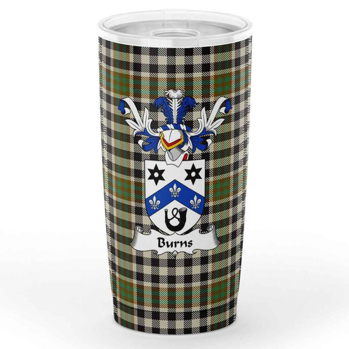 Scottish Burns Clan Crest Tartan Insulated Tumbler Tartan Plaid 1