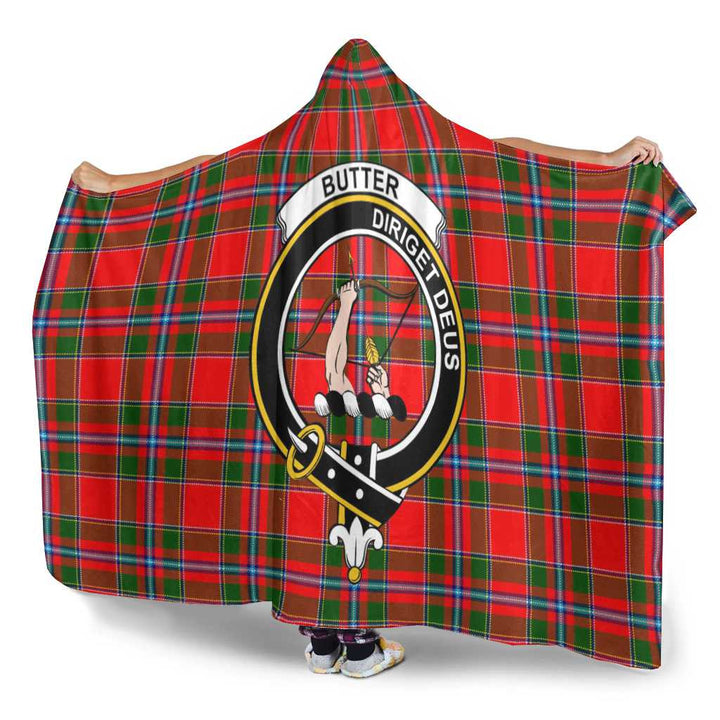 Scottish Butter Clan Crest Tartan Hooded Blanket Tartan Plaid 3