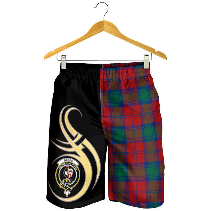 Scottish Byres Clan Crest Tartan Believe in Me Men's Shorts