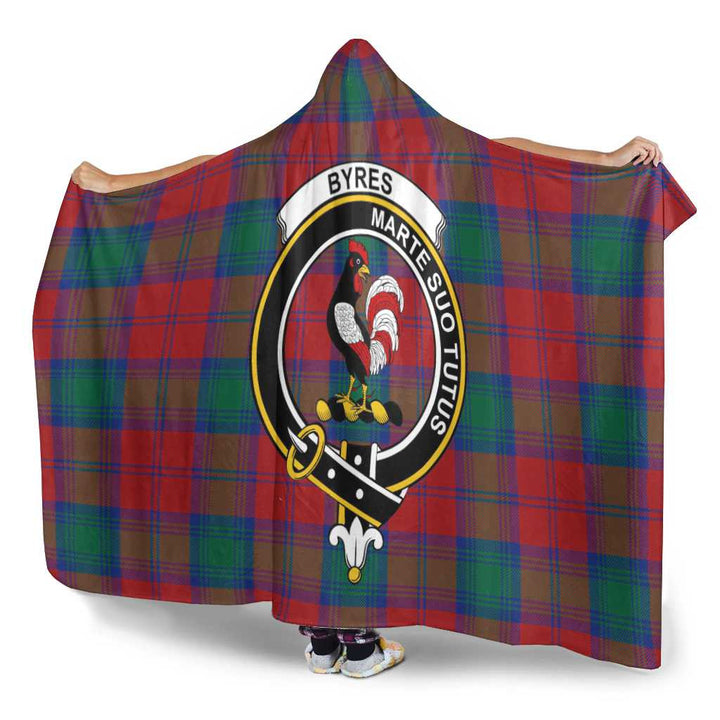 Scottish Byres Clan Crest Tartan Hooded Blanket Tartan Plaid 3