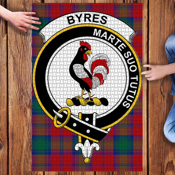 Scottish Byres Clan Crest Tartan Jigsaw Puzzle 3