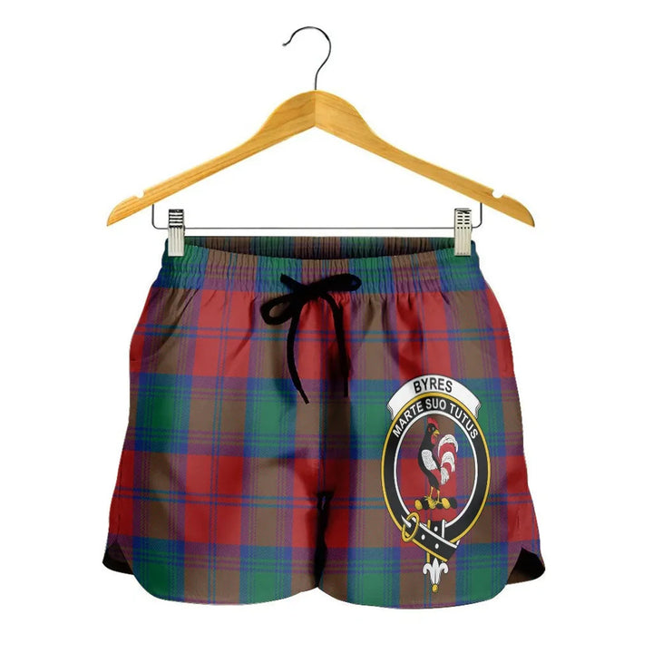 Scottish Byres Clan Crest Tartan Women Shorts
