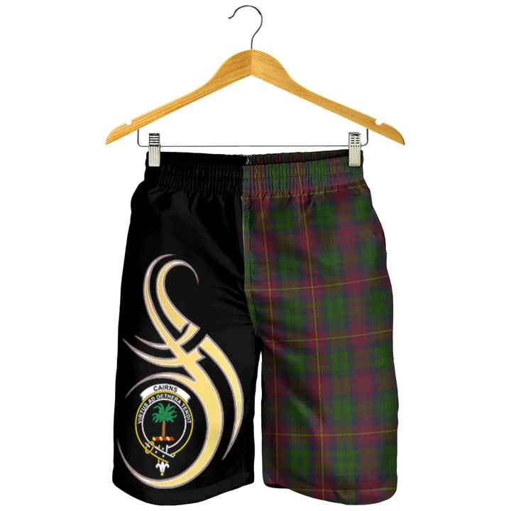Scottish Cairns Clan Crest Tartan Believe in Me Men's Shorts
