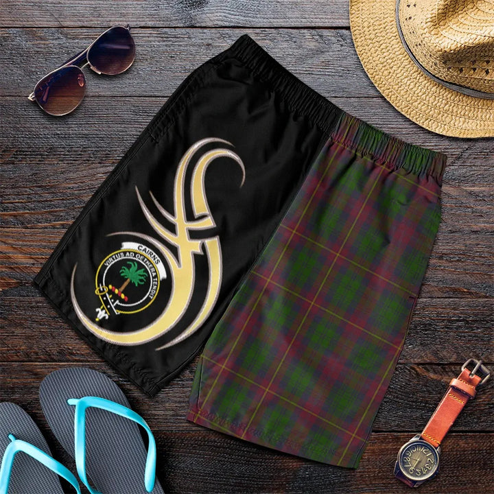 Scottish Cairns Clan Crest Tartan Believe in Me Men's Shorts