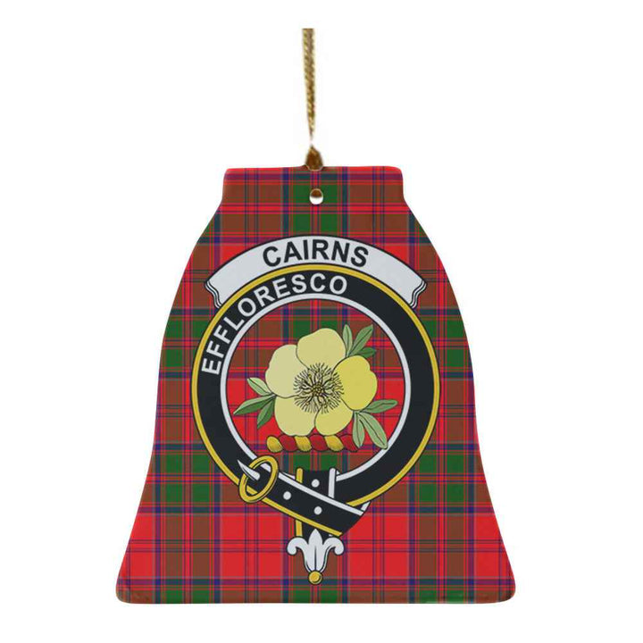 Scottish Cairns Clan Crest Tartan Ceramic Ornament Bell Shape Tartan Plaid
