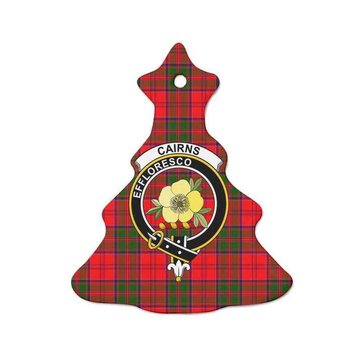 Scottish Cairns Clan Crest Tartan Ceramic Ornament Tree Shape Tartan Plaid
