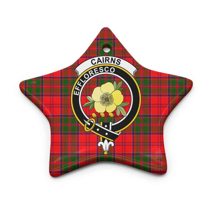 Scottish Cairns Clan Crest Tartan Ceramic Ornament Star Shape Tartan Plaid