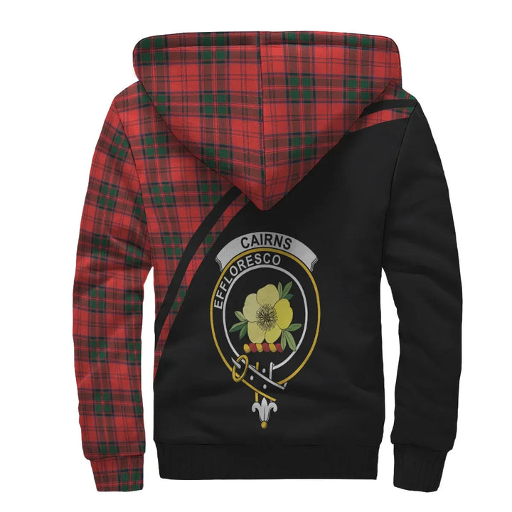 Scottish Cairns Clan Crest Tartan Curve Sherpa Hoodie