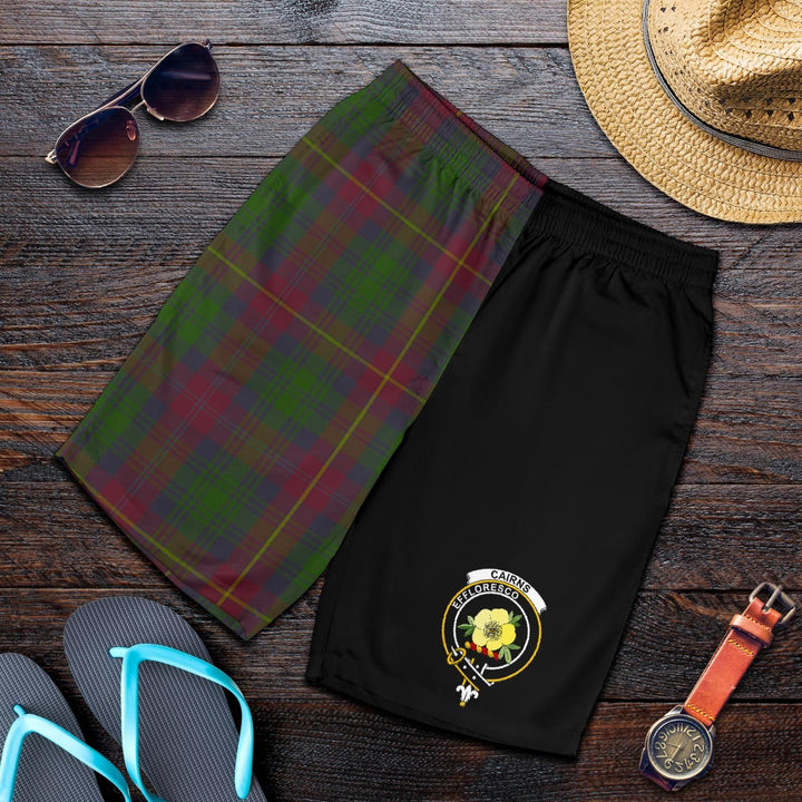 Scottish Cairns Clan Crest Tartan Half of Me Men's Shorts