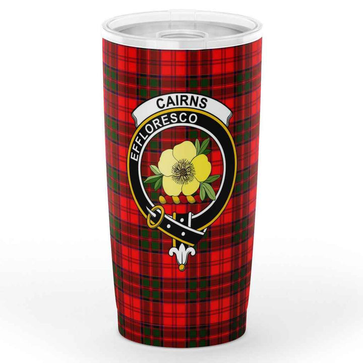 Scottish Cairns Clan Crest Tartan Insulated Tumbler Tartan Plaid 1