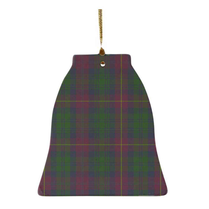Scottish Cairns Clan Tartan Ceramic Ornament Bell Shape Tartan Plaid