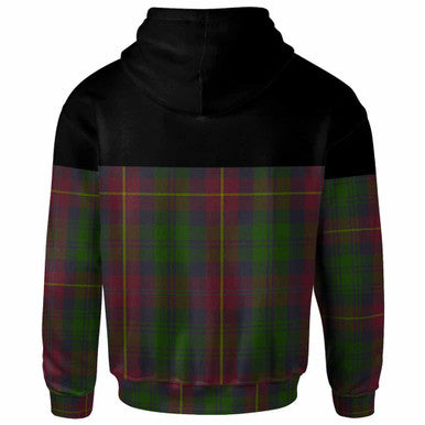 Scottish Cairns Clan Tartan Hoodie - Horizontal Style Back Side Tartan Plaid
