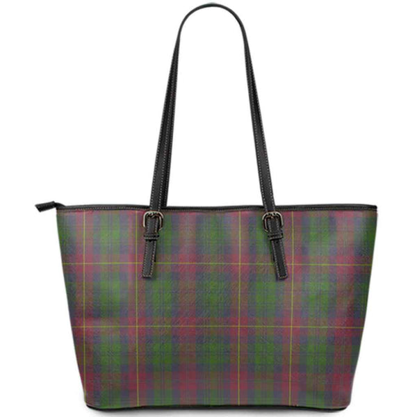 Scottish Cairns Clan Tartan Leather Tote Tartan Plaid