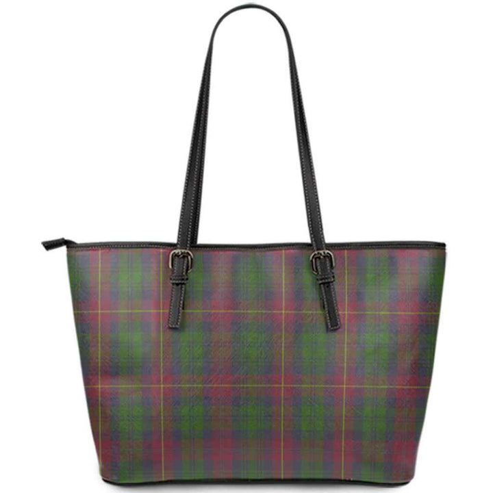 Scottish Cairns Clan Tartan Leather Tote Tartan Plaid