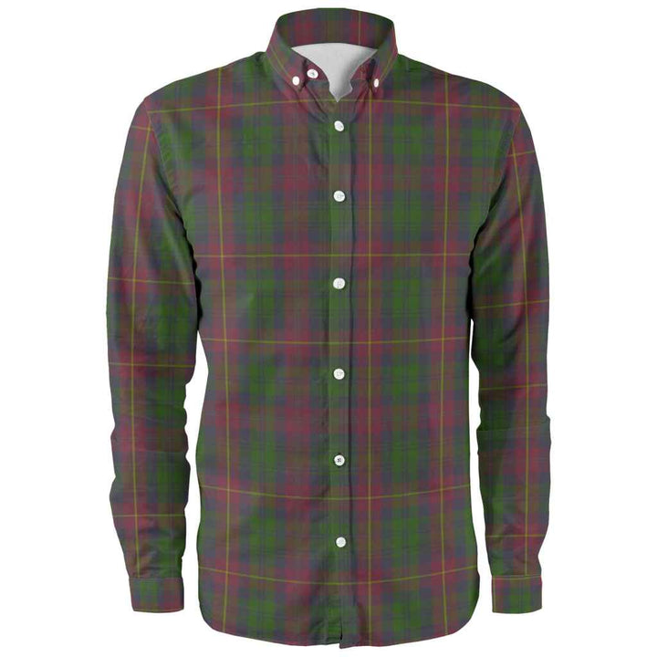 Scottish Cairns Clan Tartan Long Sleeve Shirt Front Side Tartan Plaid