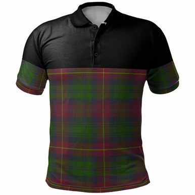 Scottish Cairns Clan Tartan Polo Shirt - Horizontal Style Front Side Tartan Plaid