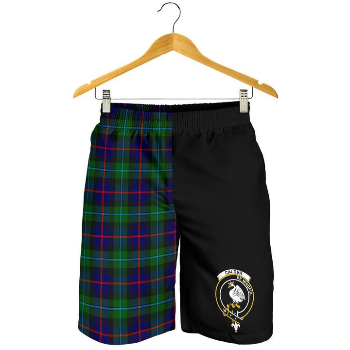 Scottish Calder (Calder-Campbell) Clan Crest Tartan Half of Me Men's Shorts