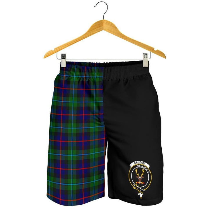 Scottish Calder Clan Crest Tartan Half of Me Men's Shorts