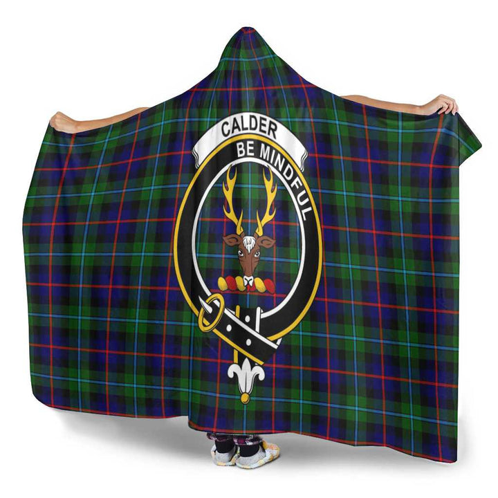 Scottish Calder Clan Crest Tartan Hooded Blanket Tartan Plaid 3