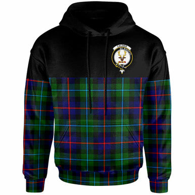 Scottish Calder Clan Crest Tartan Hoodie - Horizontal Style Front Side Tartan Plaid
