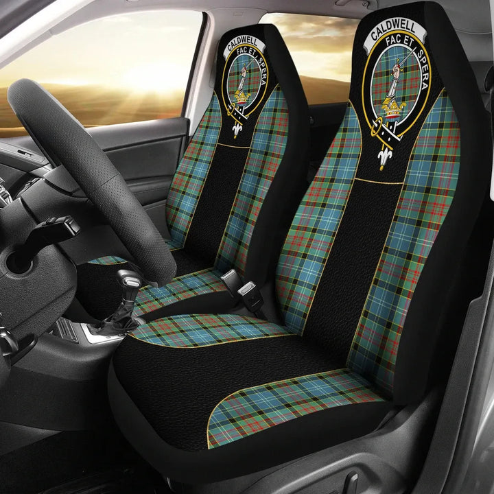 Scottish Caldwell Clan Crest Tartan Car Seat Covers - Special Style 1