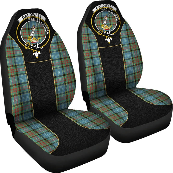 Scottish Caldwell Clan Crest Tartan Car Seat Covers - Special Style 4