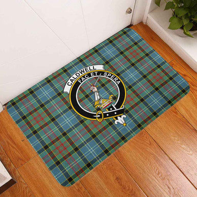 Scottish Caldwell Clan Crest Tartan Door Mat Tartan Plaid 3