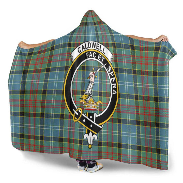 Scottish Caldwell Clan Crest Tartan Hooded Blanket Tartan Plaid 3