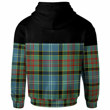 Scottish Caldwell Clan Crest Tartan Hoodie - Horizontal Style Back Side Tartan Plaid