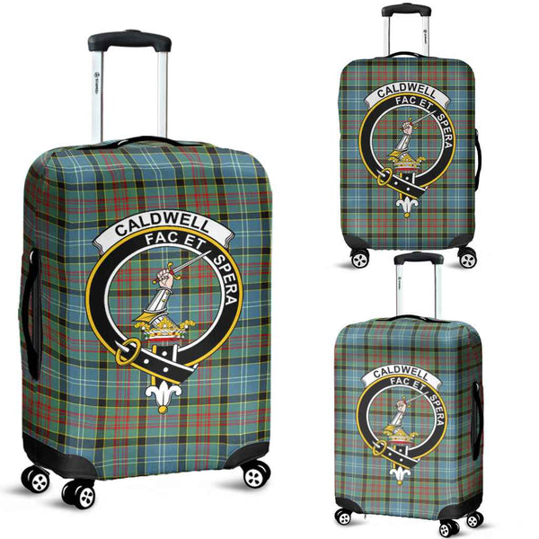 Scottish Caldwell Clan Crest Tartan Luggage Cover Tartan Plaid 1